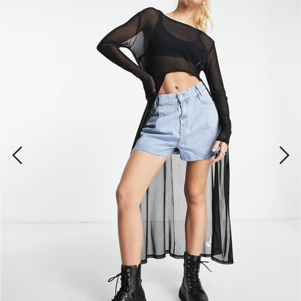 NWT Lola May Mesh Dip Hem Top (ASOS) - Size 8/M - Picture 5 of 8